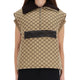 VEST WITH LEATHER LABEL