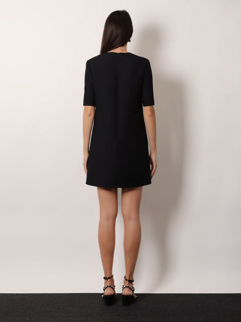 Virgin wool and silk mini dress