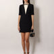 Virgin wool and silk mini dress