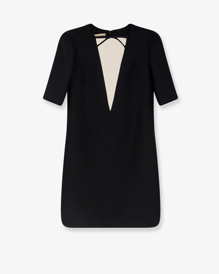 Virgin wool and silk mini dress