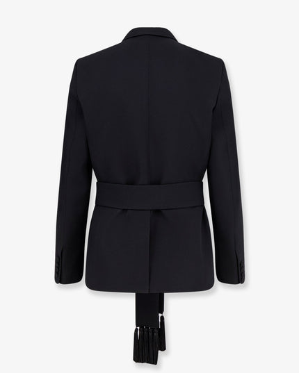 Virgin wool blazer with belt