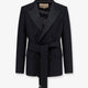 Virgin wool blazer with belt