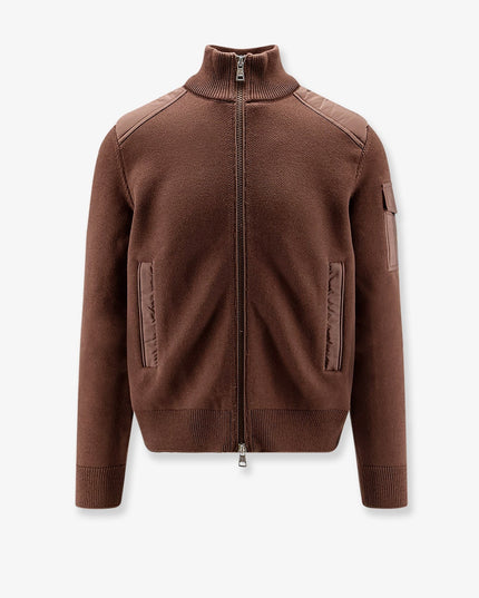 Virgin wool cardigan with Logo patch