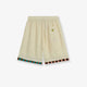 Viscose blend bermuda shorts with logo print
