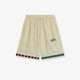 Viscose blend bermuda shorts with logo print