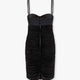 Viscose blend dress with bra detail