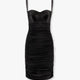Viscose blend dress with bra detail