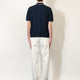 Viscose blend polo shirt with front Horsebit embroidery