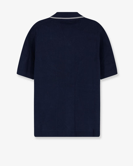 Viscose blend polo shirt with front Horsebit embroidery