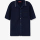 Viscose blend polo shirt with front Horsebit embroidery