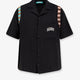 Viscose blend shirt with forntal logo print