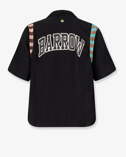 Viscose blend shirt with forntal logo print