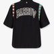 Viscose blend shirt with forntal logo print