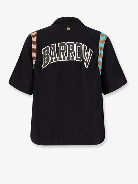 Viscose blend shirt with forntal logo print