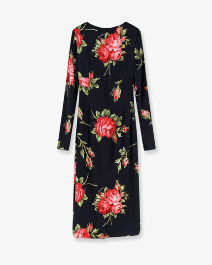 Viscose dress with iconic print
