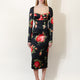 Viscose dress with iconic print