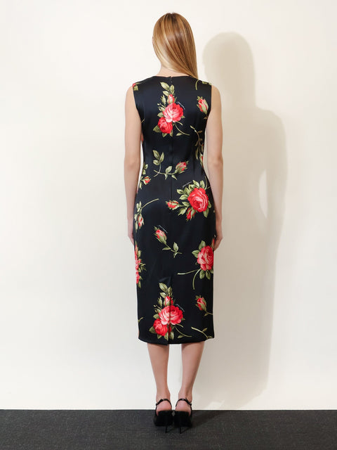 Viscose dress with iconic print