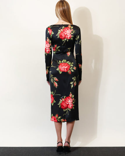 Viscose dress with iconic print