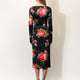 Viscose dress with iconic print