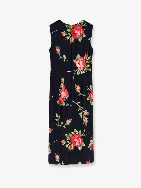 Viscose dress with iconic print