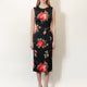 Viscose dress with iconic print