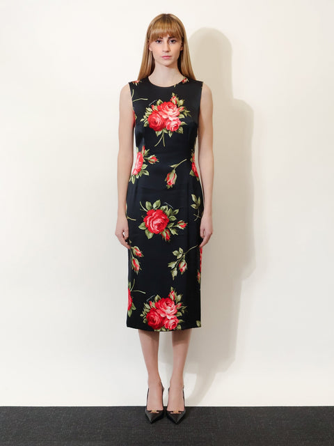 Viscose dress with iconic print