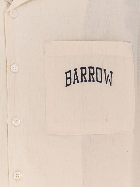 Viscose shirt with front logo print