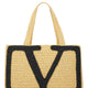 "VIVA SUPERSTAR" LARGE RAFFIA SHOPPING BAG