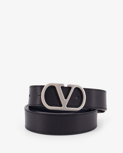 Vlogo leather reversible belt