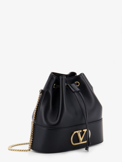 VLogo Signature Leather Bucket Bag