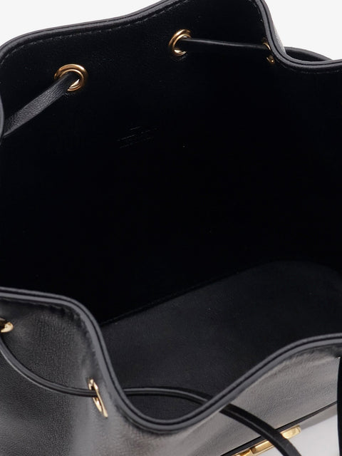 VLogo Signature Leather Bucket Bag