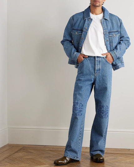 Loewe | Anagram Jeans mit Stickerei | Blau | Herren