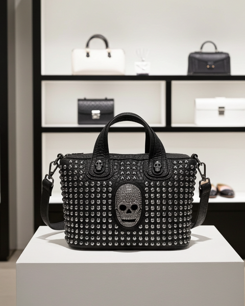 3D Crystal Skull Bag Nietentasche
