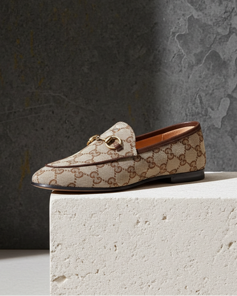 GUCCI GG Fabric Jordaan Loafers