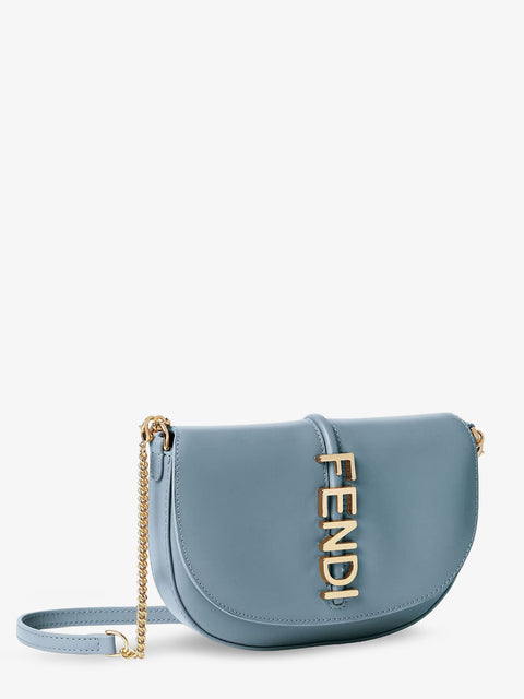 Wallet on Chain Fendigraphy leather crossbody bag