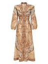 "WANDERLUST" LOW-CUT MIDI DRESS