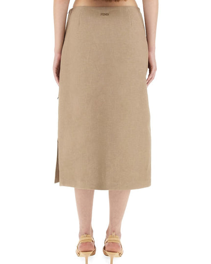 WAXED LINEN SKIRT