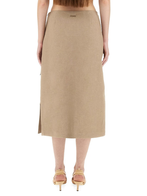 WAXED LINEN SKIRT