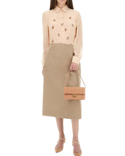 WAXED LINEN SKIRT