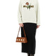 WHITE COTTON SWEATSHIRT WITH TULIP PRINT