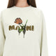 WHITE COTTON SWEATSHIRT WITH TULIP PRINT