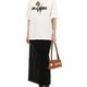 WHITE COTTON T-SHIRT WITH TULIP PRINT