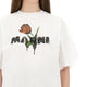 WHITE COTTON T-SHIRT WITH TULIP PRINT