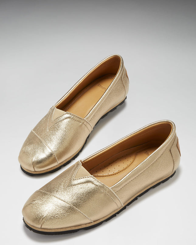 Women's Chukka Espadrilles, gold leather-1