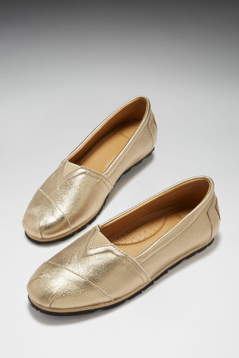 Women's Chukka Espadrilles, gold leather-1