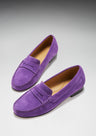 Hugs & Co. Penny Loafers – Lila Wildleder | Ledersohle