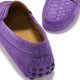 Women's Penny Driving Loafers, purple embossed suede-4
