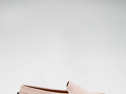 Women's Tyre Sole Penny Loafers, ice pink suede