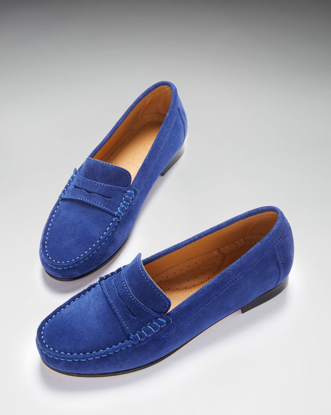 Penny Loafers – Ink Blue Wildleder