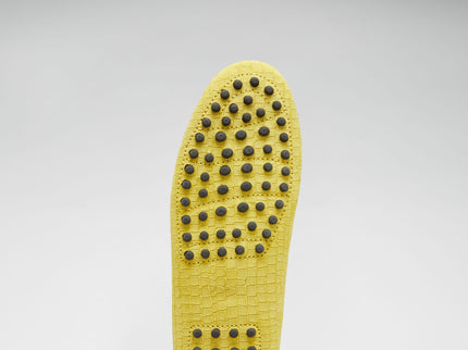 Women's Penny Driving Loafers, yellow embossed suede